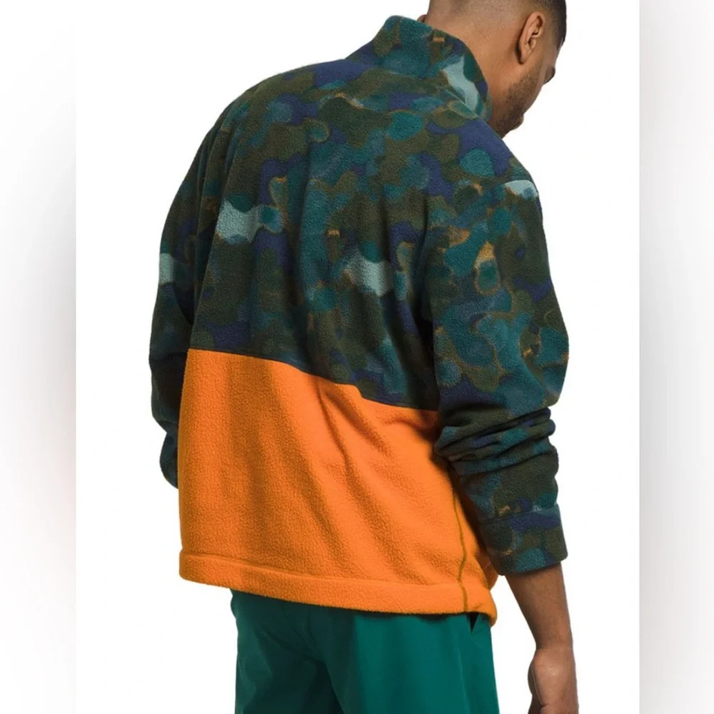 The North Face Pali Pile Fleece Jacket XL Camo Orange Colorblock Full Zip